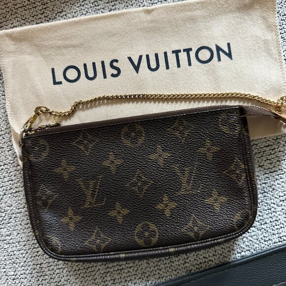 Louis Vuitton Monogram Mini Pochette Dust Bag with Certificate of Authenticity - Picture 1 of 15